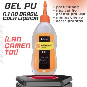 Cola liquida, gel pu transparente skinhairbrazil