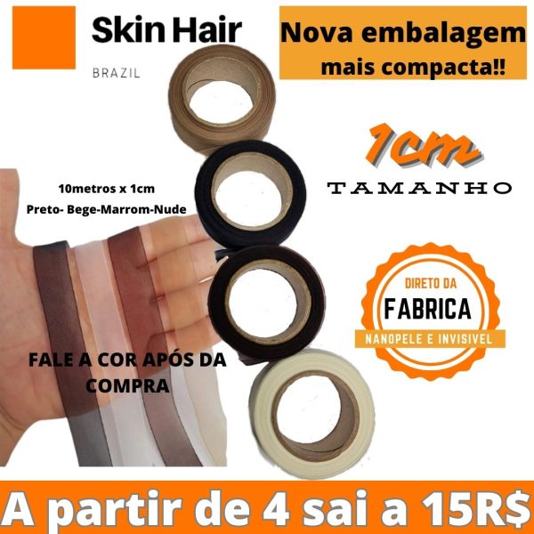 kit 4 poliester micropele 10mm, nanopele skinhairbrazil